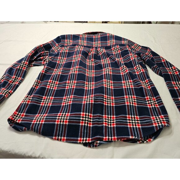 Time And Tru Women's Plaid Fleece Flannel Shacket Sz XL Warm Cozy Outdoors - Picture 4 of 9